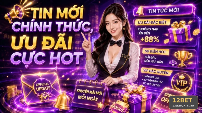 Khuyến Mãi 12BET Tại 12betvn.buzz: Đọc Kỹ Điều Kiện Doanh Thu Trước Khi Nhận Ưu Đãi – Câu Hỏi Thường Gặp Và Góc Kiểm Chứng Theo Tên Miền